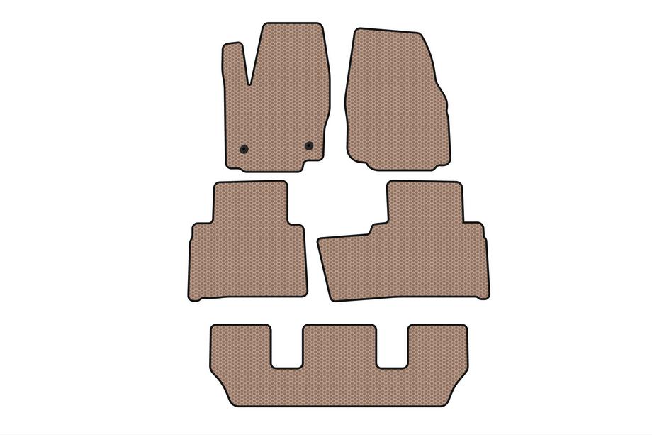 Ford Galaxy 2007-2015 Gummimatten Carsuit (3 Reihen, beige) Foto 1