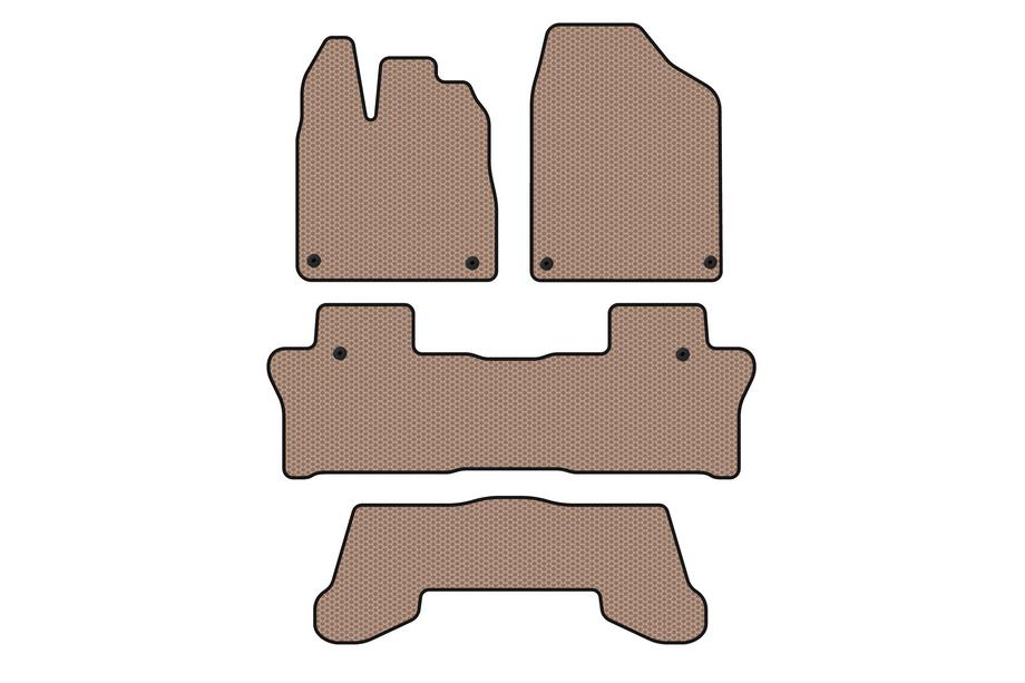 Honda Pilot 2015-2022 Gummimatten Carsuit (3 Reihen, beige) Image