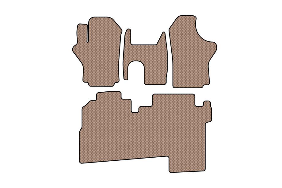 Hyundai H200, H1, Starex 1998-2007 Gummimatten Carsuit (2004-2007, 2 Reihen, 8-Sitzer, beige) Image