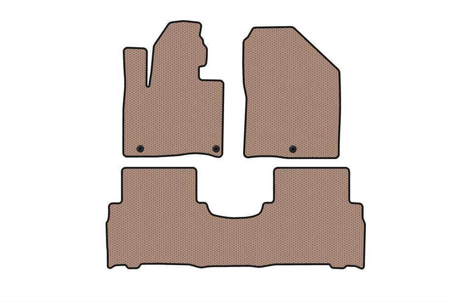 Kia Sorento III UM 2014-2020 Gummimatten Carsuit (2014-2018, 5-Sitzer, beige) Image