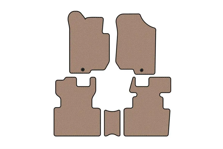 Kia Carens 1999-2012 Gummimatten Carsuit (2006-2012, 2 Reihen, 7-Sitzer, beige) Image