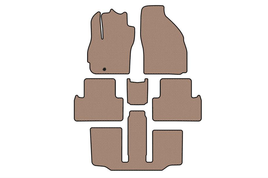 Mazda 5 2005-2009 Gummimatten Carsuit (3 Reihen, 7-Sitzer, beige) Foto 1
