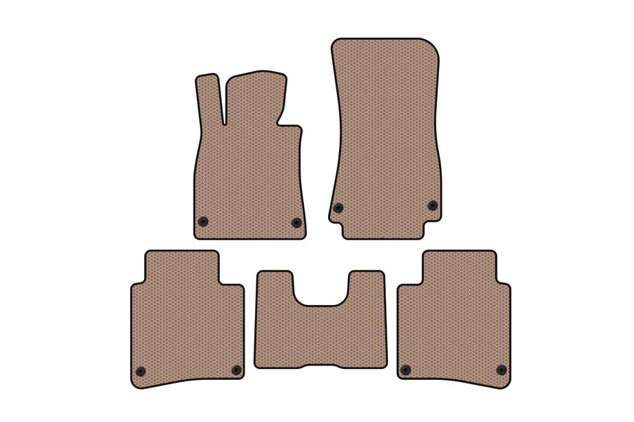 Mercedes S-class W222 2013-2022 Gummimatten Carsuit (2017-2020, SD, Langversion, Beige) Image