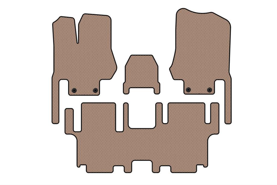 Nissan Quest 2011-2017 Gummimatten Carsuit (2 Reihen, 7-Sitzer, beige) Image
