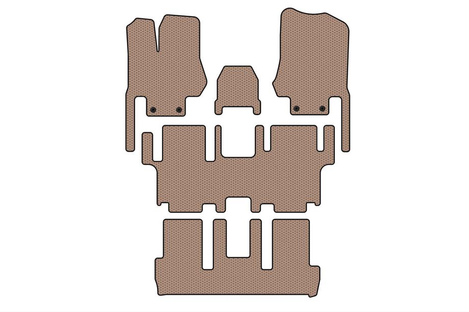 Nissan Quest 2011-2017 Gummimatten Carsuit (3 Reihen, 7-Sitzer, beige) Image