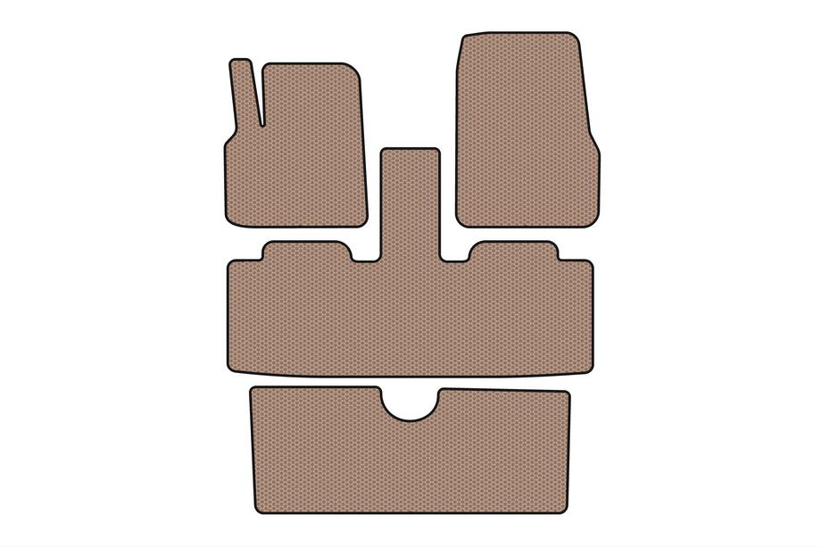 Renault Espace 2002-2014 Gummimatten Carsuit (3 Reihen, 7-Sitzer, beige) Image