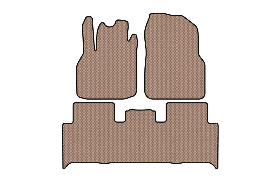 Renault Scenic/Grand 2003-2009 Gummimatten Carsuit (2 Reihen, beige) Foto 1