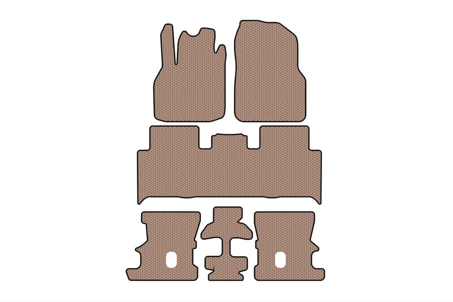 Renault Scenic/Grand 2003-2009 Gummimatten Carsuit (3 Reihen, beige) Foto 1