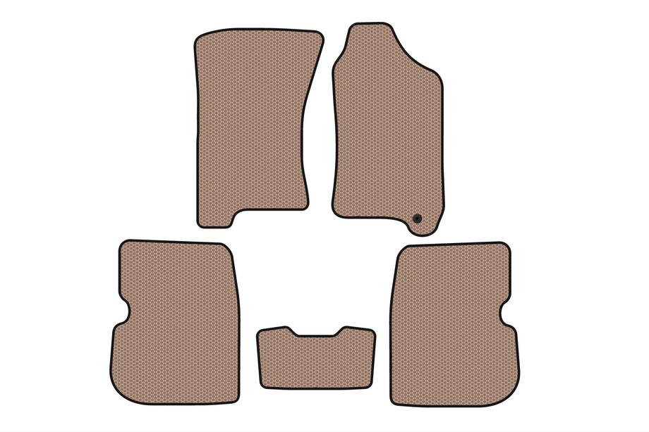 Subaru Forester 1997-2002 Gummimatten Carsuit (Rechtslenker, Beige) Image