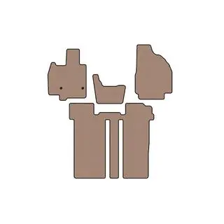 Gummimatten Carsuit (2 Reihen, 6-Sitzer, beige)