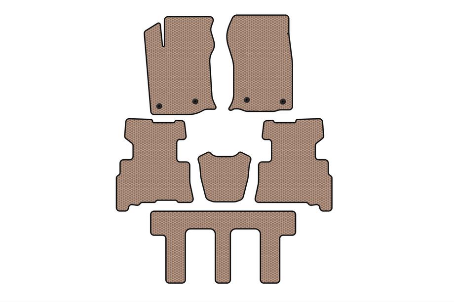 Toyota 4Runner 2009-2024 Gummimatten Carsuit (3 Reihen, 2014-2024, 7-Sitzer, beige) Image