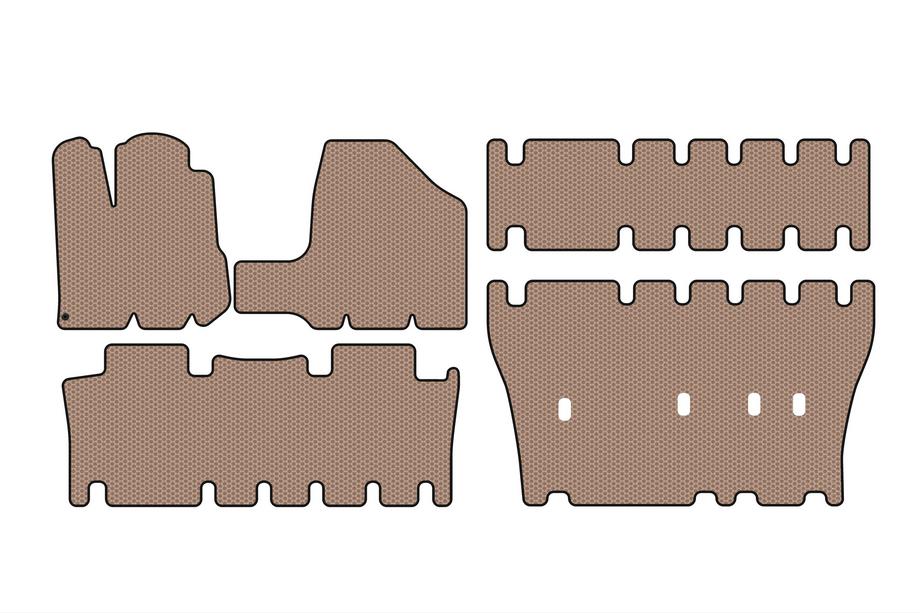 Toyota Sienna 2003-2009 Gummimatten Carsuit (3 Reihen, beige) Image