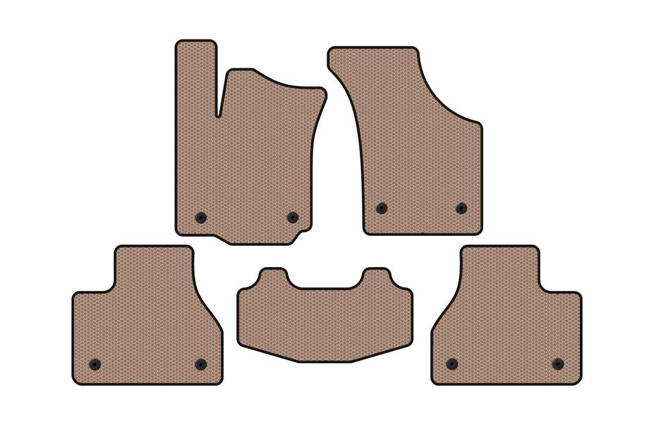 Volkswagen Phaeton 2002-2016 Gummimatten Carsuit (SD, kurzer Radstand, beige) Foto 1