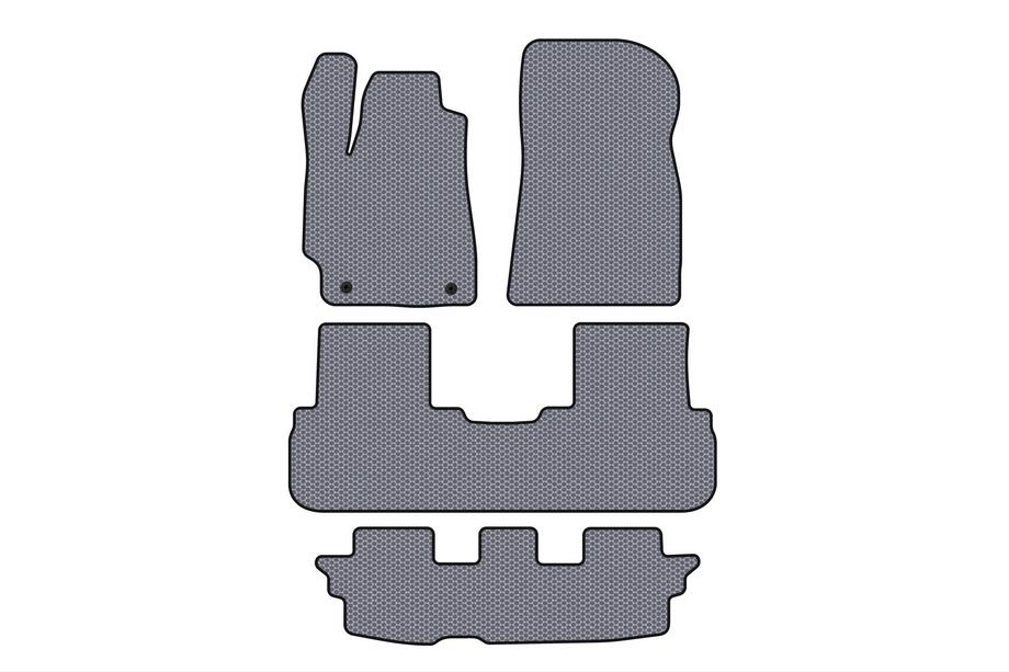 Toyota Highlander 2008-2013 Gummimatten Carsuit (2 Reihen, Grau) Foto 1