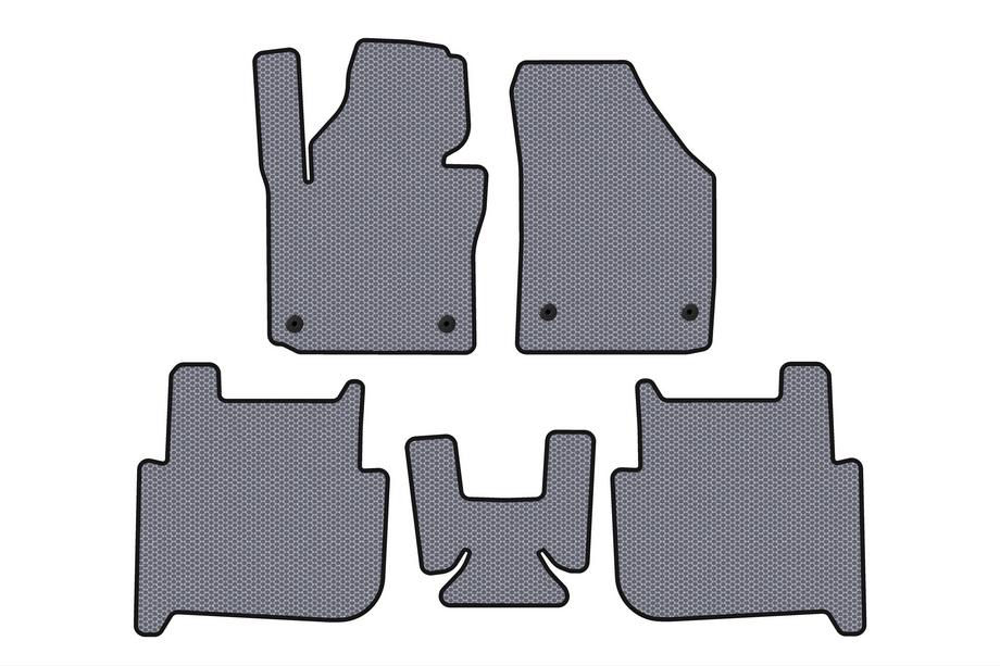 Volkswagen Touran 2003-2010 Gummimatten Carsuit (2 Reihen, 2006-2010, 7-Sitzer, grau) Image
