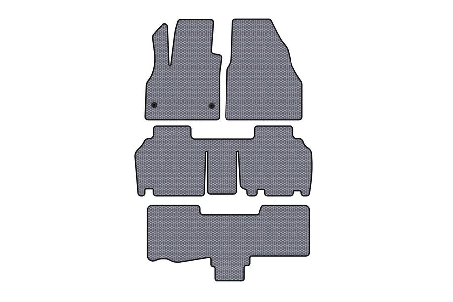 Renault Kangoo 2008–2020 Gummimatten Carsuit (3 Reihen, 5-türig/7-sitzig, grau) Image