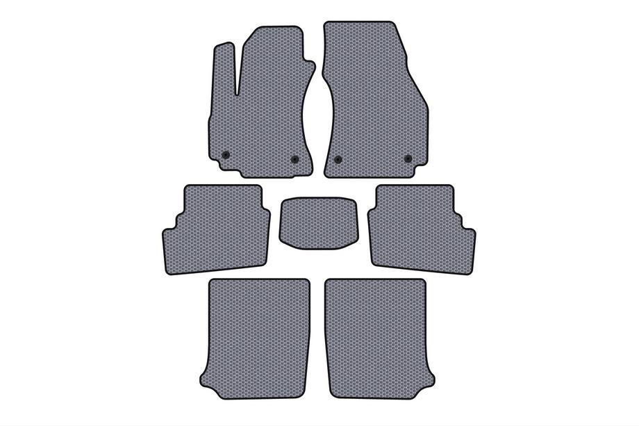 Opel Zafira A 1998-2005 Gummimatten Carsuit (3 Reihen, 2003-2005, 7-Sitzer, grau) Image