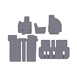Gummimatten Carsuit (3 Reihen, 6-Sitzer, grau)