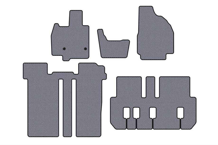 Toyota Previa 2006-2019 Gummimatten Carsuit (3 Reihen, 6-Sitzer, grau) Foto 1