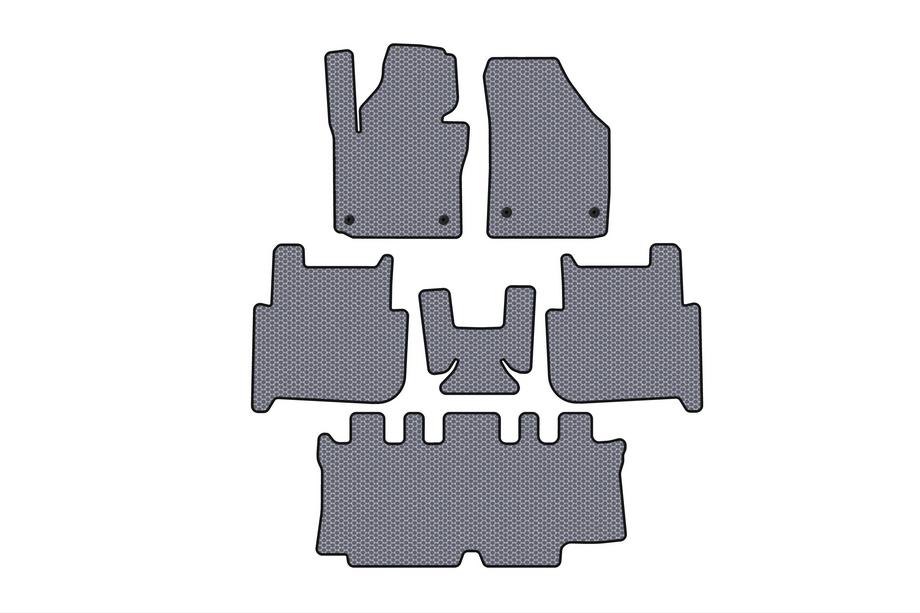 Volkswagen Touran 2003-2010 Gummimatten Carsuit (3 Reihen, 2006-2010, 7-Sitzer, grau) Image
