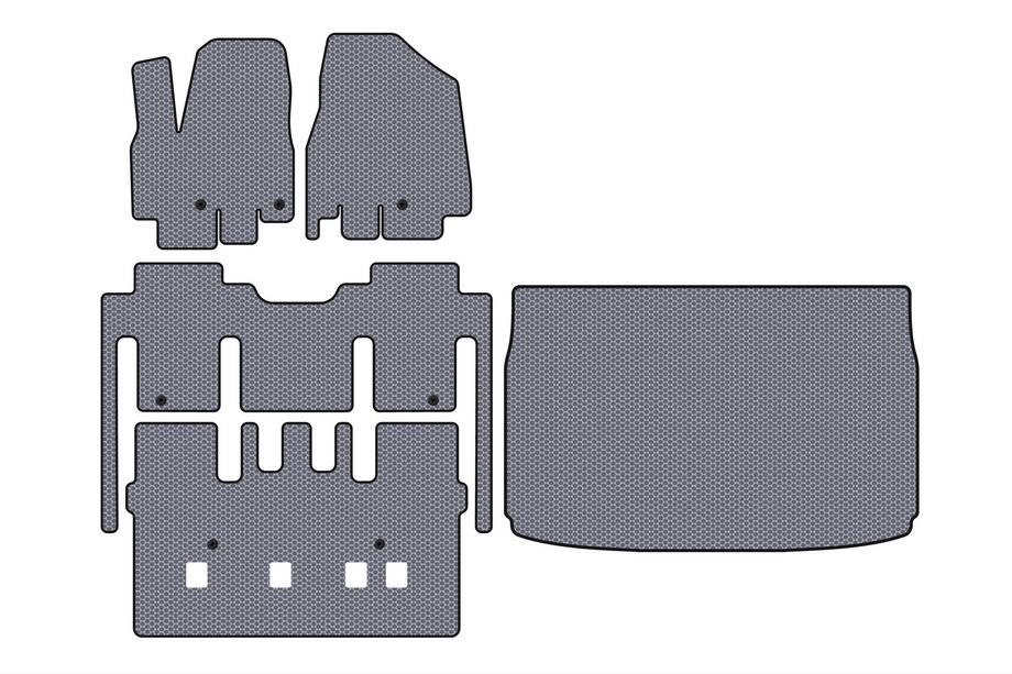 Kia Sedona 2014-2020 Gummimatten Carsuit (voller Innenraum, 8-Sitzer, grau) Image