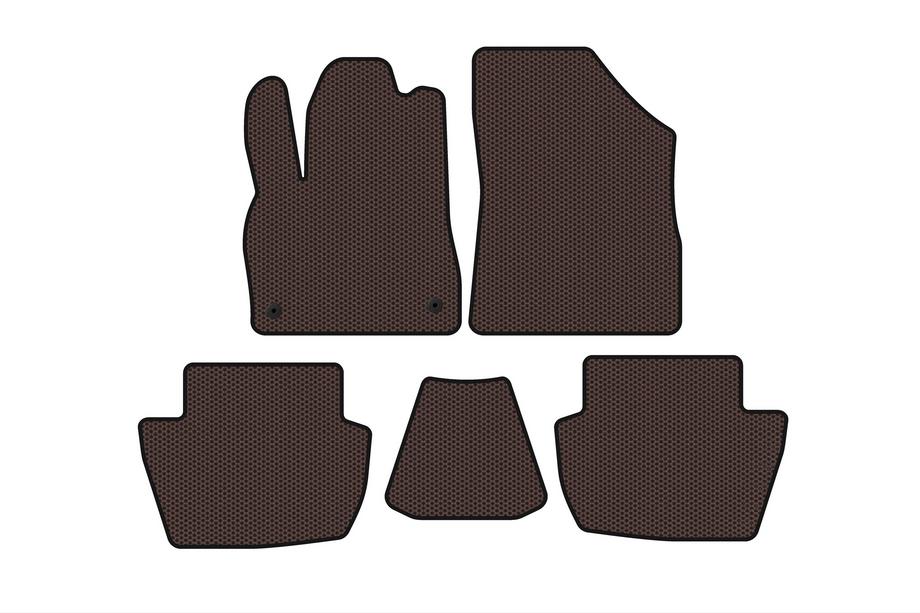 Citroen DS-5 2011-2015 Gummimatten Carsuit (HB, Hybrid/Automatik, braun) Foto 1