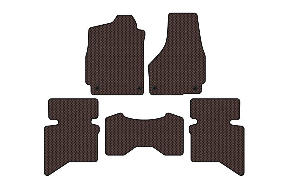 Dodge RAM (DS/DJ/D2) 2009–2024 Gummimatten Carsuit (2009+, 5-Sitzer/Doppelkabine, braun) Foto 1