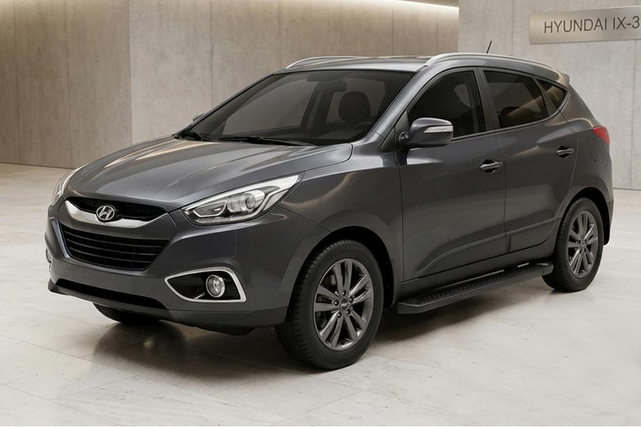 Hyundai IX-35 2010-2015 Trittbretter Allmond Black (2 Stk., Aluminium) Image