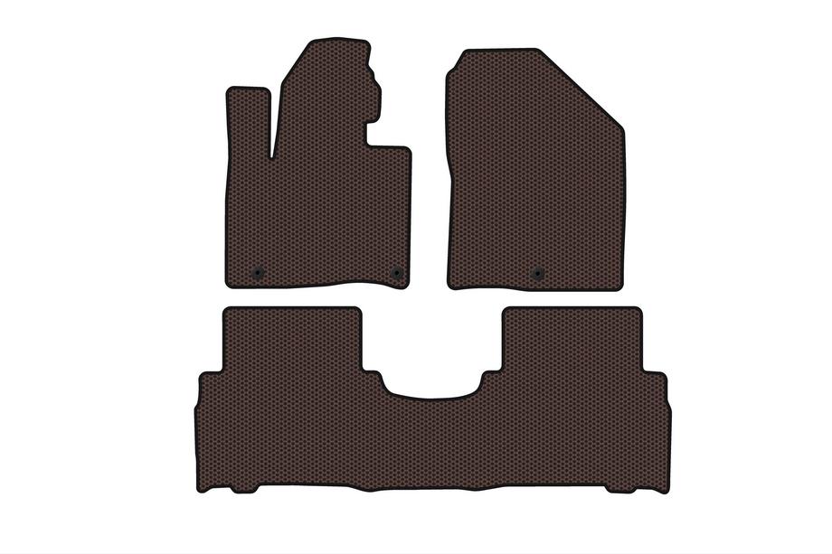 Kia Sorento III UM 2014-2020 Gummimatten Carsuit (2014-2018, 5-Sitzer, braun) Foto 1