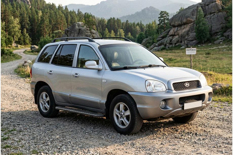 Hyundai Santa Fe 1 2000-2006 Seitenschweller Bosphorus Black (2 Stk., Aluminium) Image