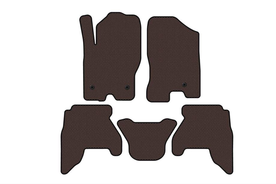 Nissan Pathfinder R51 2005-2014 Gummi-Fußmatten Carsuit V1 (2 Reihen, braun, 2010-2014) Foto 1