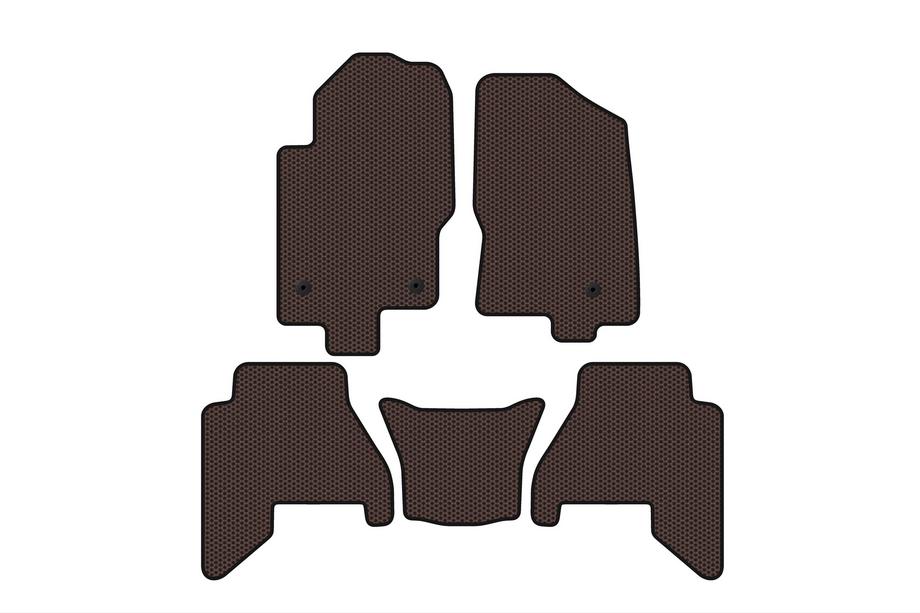 Nissan Pathfinder R51 2005-2014 Gummifußmatten Carsuit V2 (2 Reihen, Braun, 2010-2014) Foto 1