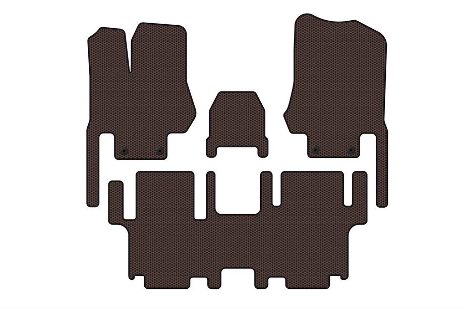Nissan Quest 2011-2017 Gummimatten Carsuit (2 Reihen, 7-Sitzer, braun) Image