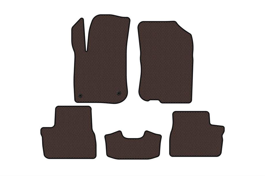 Peugeot 208 2012-2019 Gummimatten Carsuit (HB, 5-türig, braun) Image