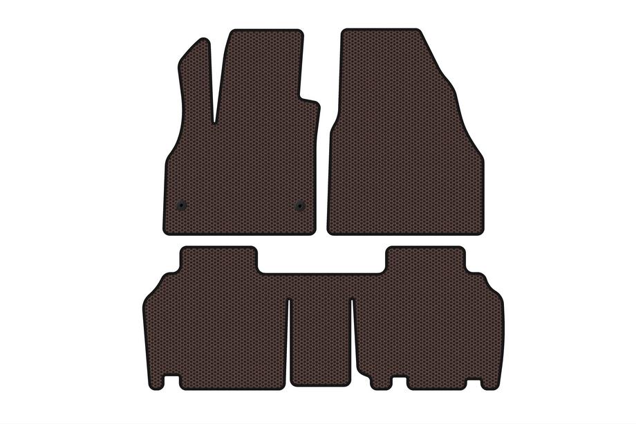 Renault Kangoo 2008–2020 Gummimatten Carsuit (2 Reihen, 5-türig/7-sitzig, braun) Image