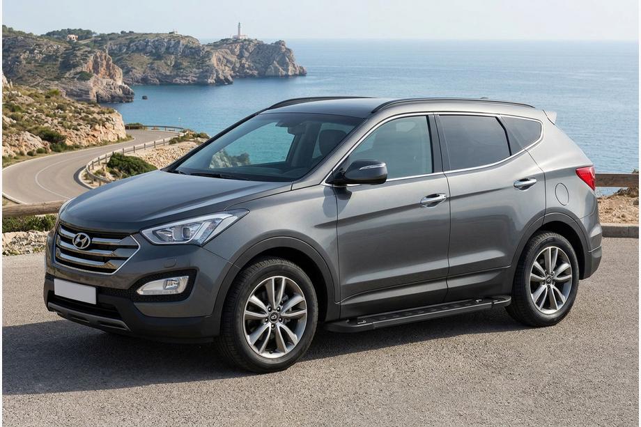 Hyundai Santa Fe 3 2012-2018 Seitenschweller RedLine Black (2 Stk., Aluminium) Image