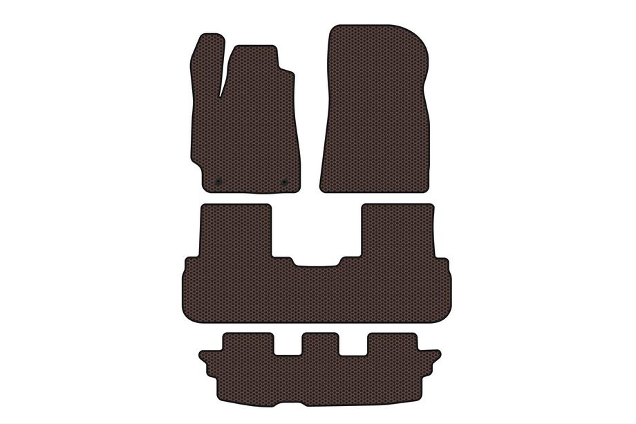Toyota Highlander 2008-2013 Gummimatten Carsuit (2 Reihen, braun) Foto 1
