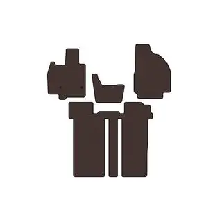 Gummimatten Carsuit (2 Reihen, 6-Sitzer, braun)