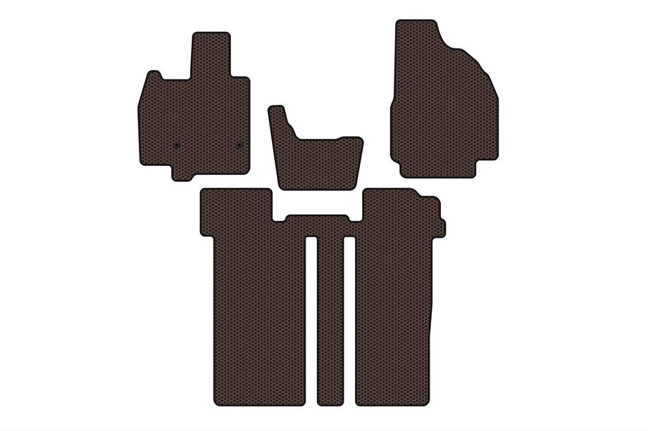 Toyota Previa 2006-2019 Gummimatten Carsuit (2 Reihen, 6-Sitzer, braun) Foto 1