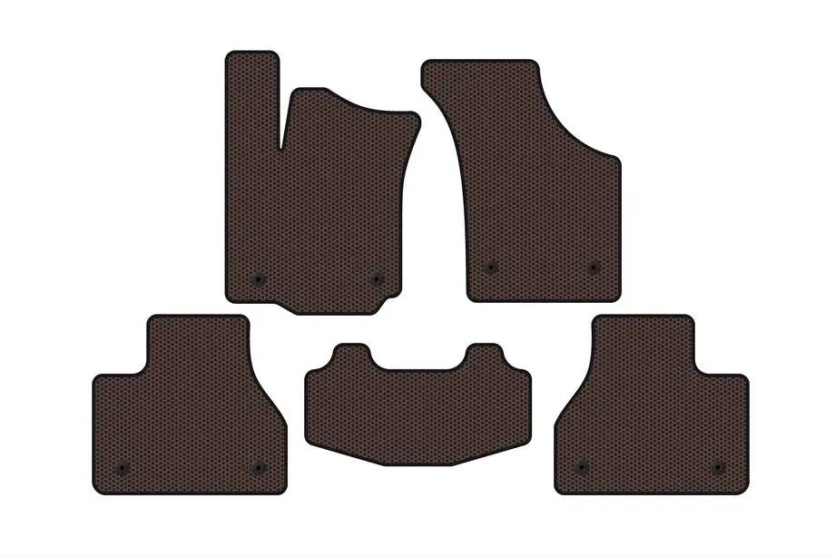 Volkswagen Phaeton 2002-2016 Gummimatten Carsuit (SD, kurzer Radstand, braun) Image