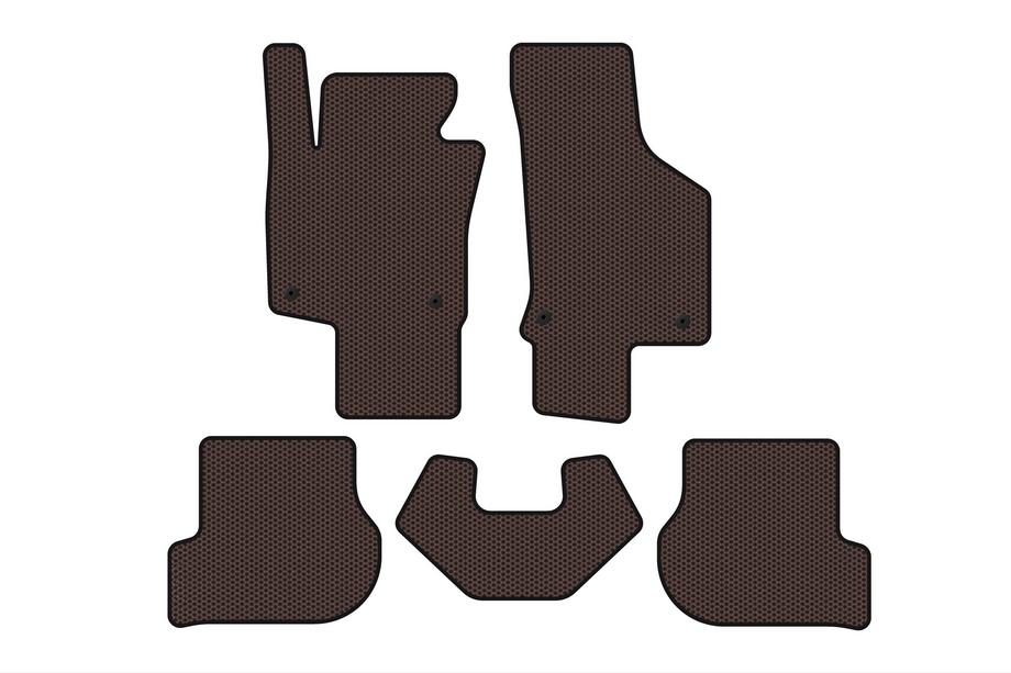 Volkswagen Scirocco 2008-2017 Gummimatten Carsuit (HB, 3-türig, braun) Image