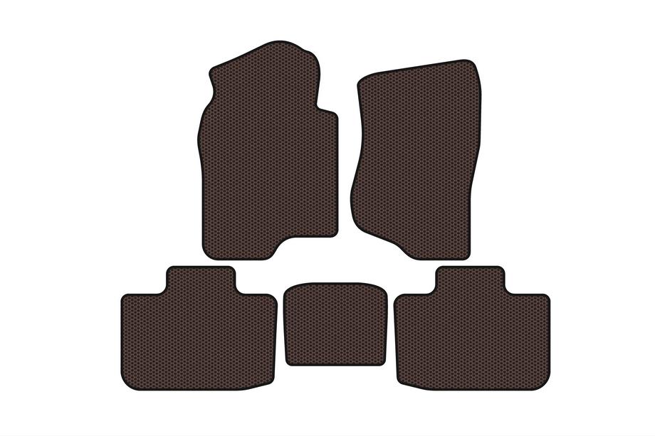 Cadillac Escalade 2007-2014 Gummimatten Carsuit (2 Reihen, braun) Image