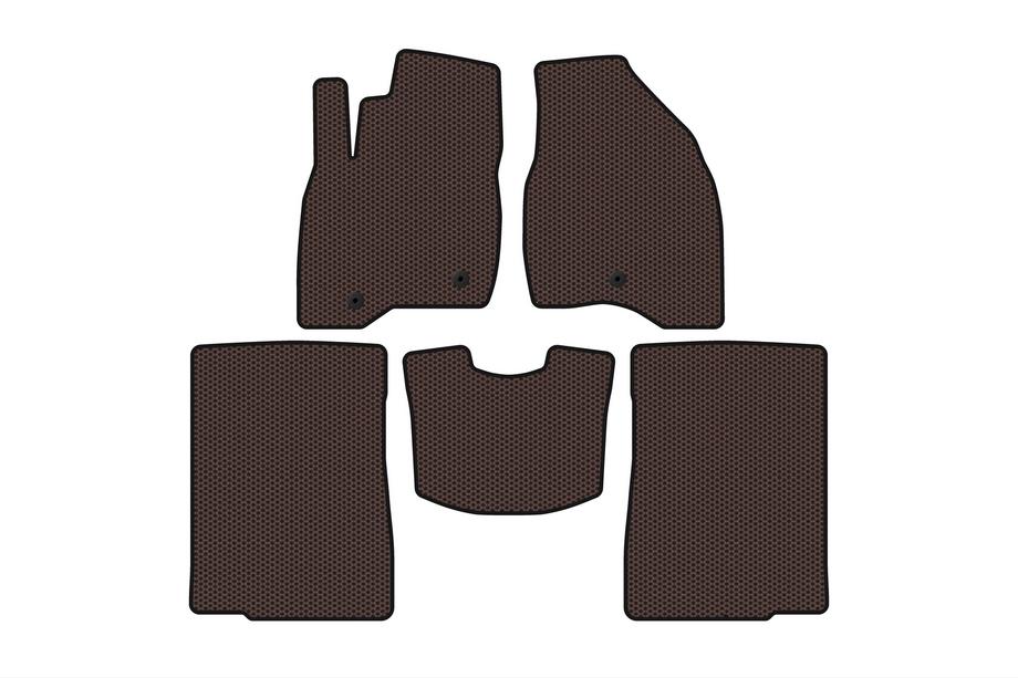 Ford Explorer 2011-2019 Gummimatten Carsuit (2015-2017, 2 Reihen, 7-Sitzer, braun) Image