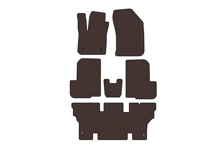 Dacia Lodgy 2012-2022 Gummimatten Carsuit (3 Reihen, 7-Sitzer, braun) Foto 1