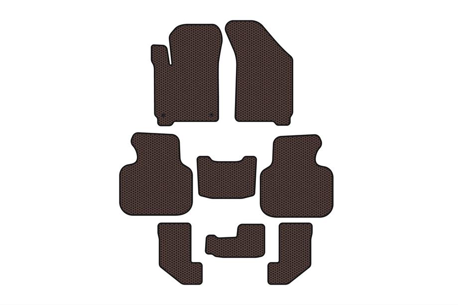 Dodge Journey 2008-2020 Gummimatten Carsuit (2008-2011, 3 Reihen, braun) Image