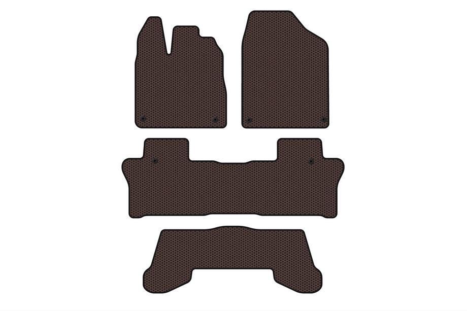 Honda Pilot 2015-2022 Gummimatten Carsuit (3 Reihen, braun) Image