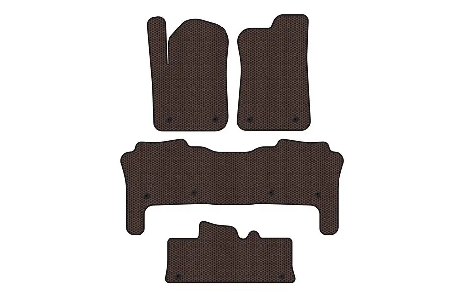 Infiniti QX56 2010-2013 Gummimatten Carsuit (3 Reihen, braun) Image