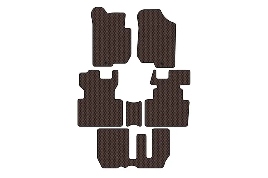 Kia Carens 1999-2012 Gummimatten Carsuit (2006-2012, 3 Reihen, 7-Sitzer, braun) Foto 1