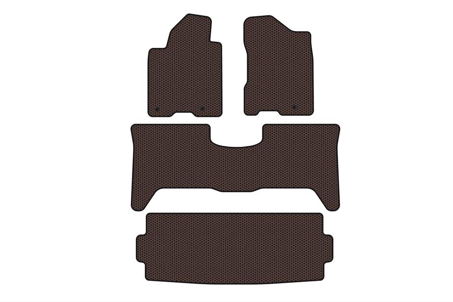 Nissan Armada 2003-2015 Gummimatten Carsuit (3 Reihen, 2003-2008 braun) Image