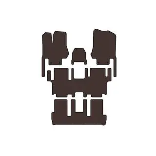 Gummimatten Carsuit (3 Reihen, 7-Sitzer, braun)